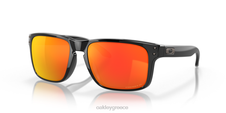 holbrook 42H6F60 Oakley γυαλιά Prizm ρουμπινί πολωτικοί φακοί, γυαλισμένο μαύρο πλαίσιο