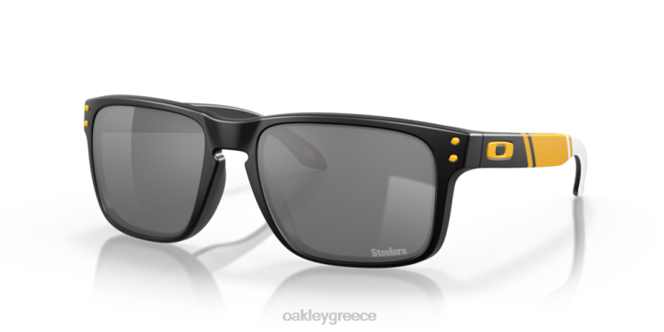 pittsburgh steelers holbrook 42H6F649 Oakley γυαλιά Μαύροι φακοί prizm, μαύρος ματ σκελετός