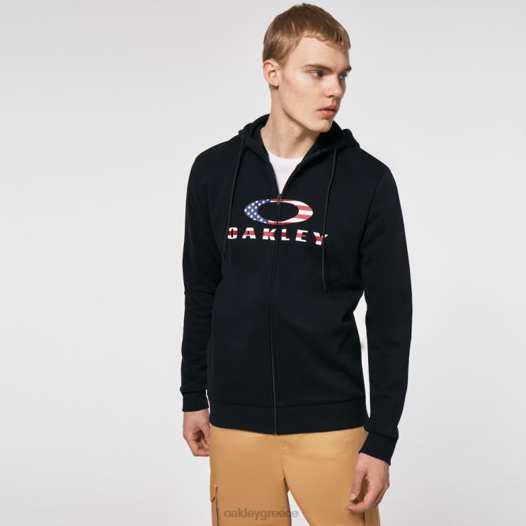 bark fz hoodie 2.0 42H6F2253 Oakley ρούχα μαύρη/αμερικανική σημαία